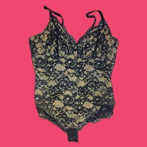 NWT Populish Shapewear 3XL Black Lace Smoothing Sexy Lingerie Bodysuit